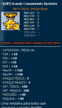 Medalha Grande Comandante Apoiador